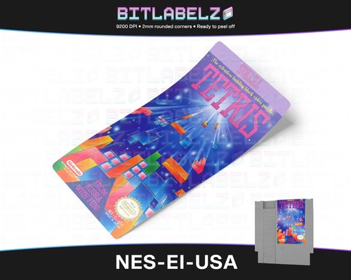 Tetris nes usa - tetris, etichetta